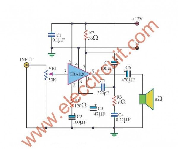 2 Watt Amplifier Circuit - Tba820m Amplifier Circuit Stereo 2 Watts - 2 Watt Amplifier Circuit