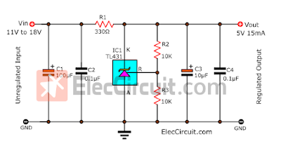 circuit shunt regulator good quality by TL431 – Electronic projects 