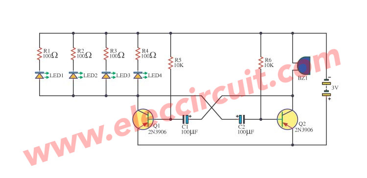 Cct Diagram Of High Sound Metronome - Simple Signal Generator Circuit By 2n3906 - Cct Diagram Of High Sound Metronome