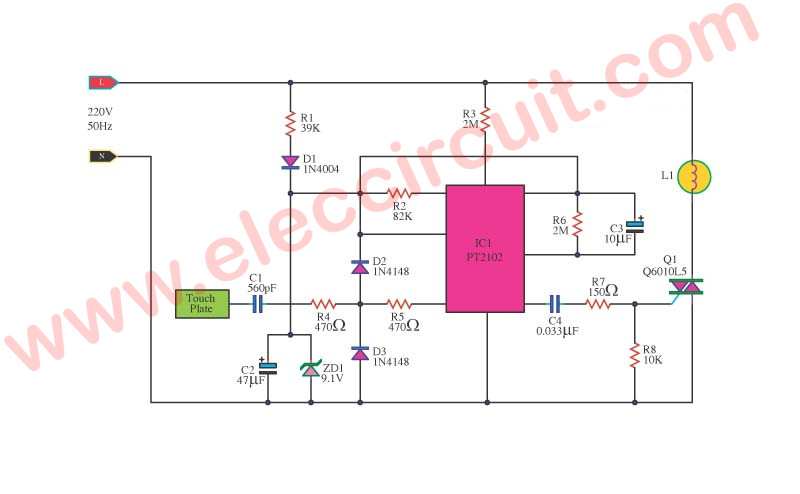 Touch Control Dimmer Diagram - Dimmer Light Touch System - Touch Control Dimmer Diagram