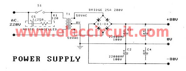 1000 Watts Amplifier Circuit Diagram - Power Supply Of Mosfet Amplifier For Professionals - 1000 Watts Amplifier Circuit Diagram