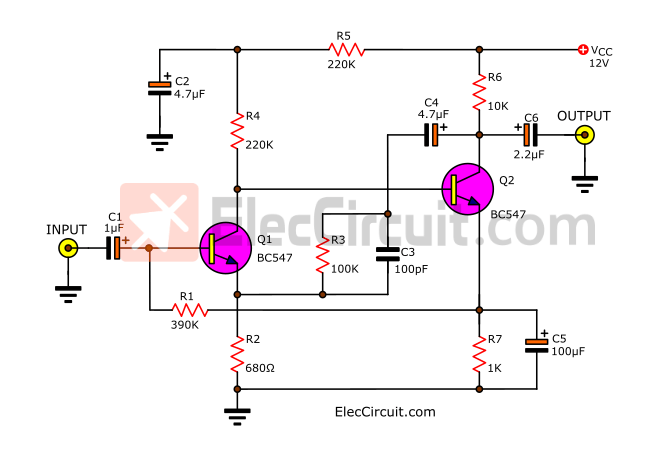 Microphone Echo Circuit Diagram - The Circuit Diagram - Microphone Echo Circuit Diagram