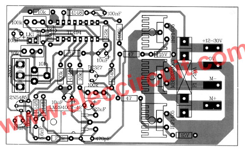 12V-24V PWM Motor controller circuit using TL494-IRF1405