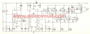 12 Volt to 220 Volt Inverter circuit 500W - ElecCircuit.com
