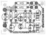 PCB-component-layout-of-Super-Blinking-Two-LEDs