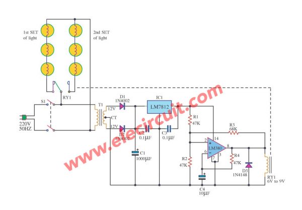 Christmas Tree Lights Flasher with 7812+LM380