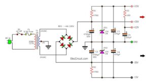 Simple Fixed regulator,12V, 15V, 30V using Zener diode