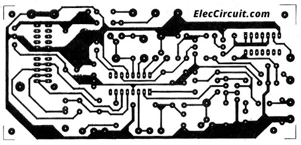 PCB  layout of XR2206 function generator circuit