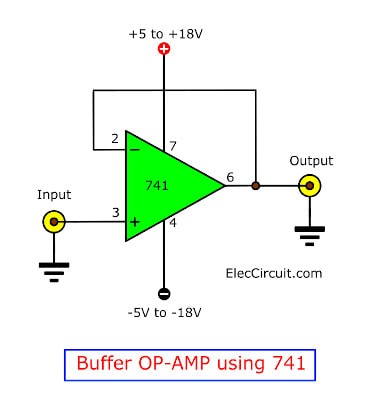 Buffer OP-AMP using LM741