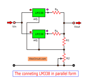 Connecting LM338 in parallel form