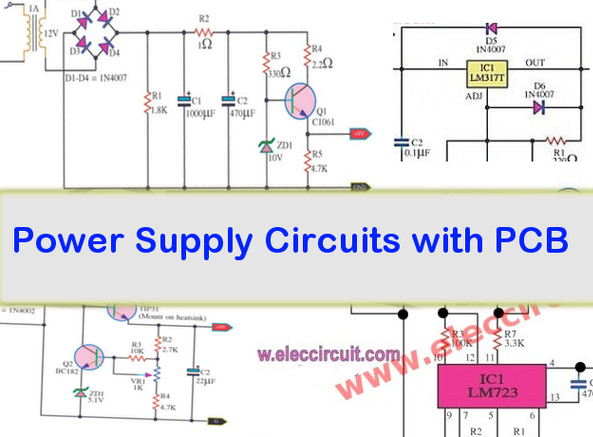100+ Power supply circuit diagram with PCB - ElecCircuit.com