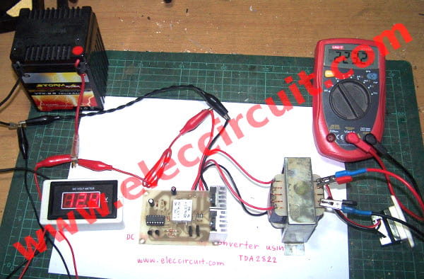 Try DC to AC converter measure 220V