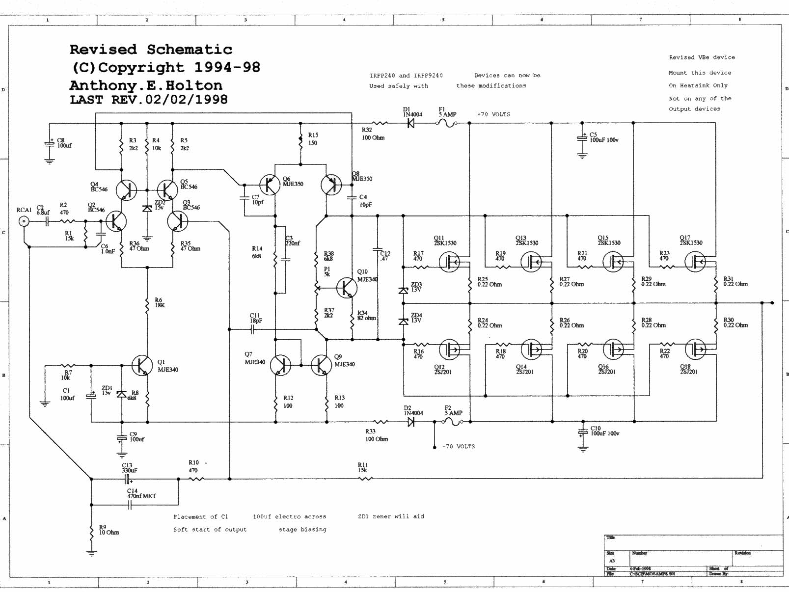 High power  mosfet  amplifier  circuit  ideas