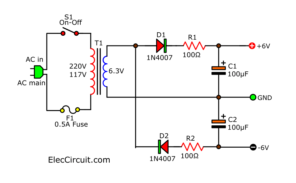 Basic Power Supply Circuit Diagram With Explanation Conversi