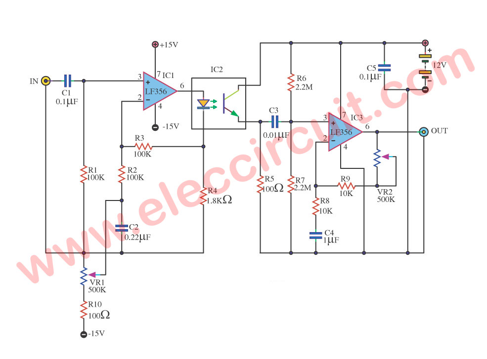 Isolate Ground Amplifier using LF356