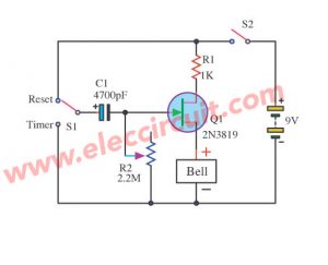 Basic Timer using FET 2N3819