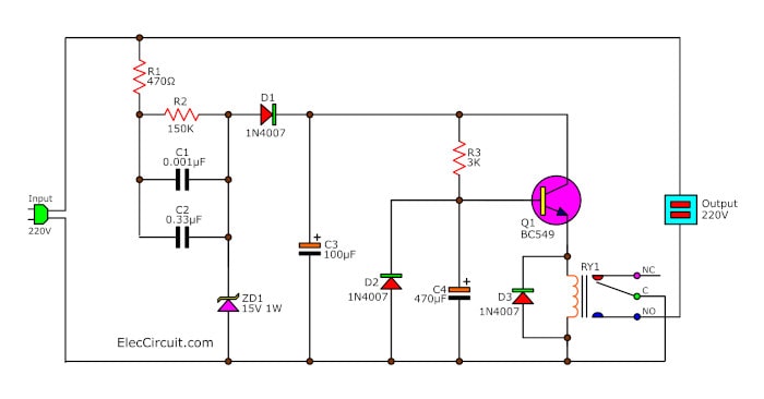 Simple monitor turn on delay circuit