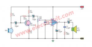 Pre-mic-audio-amplifier-with-ic-LM386