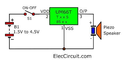 The Basic UM66Txx Circuit Diagram