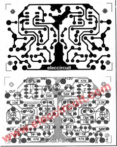 Active bass boost circuit using IC-741 -ElecCircuit.com