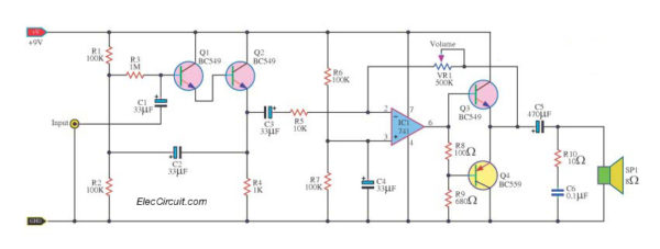High-impedance-amplifier-circuit