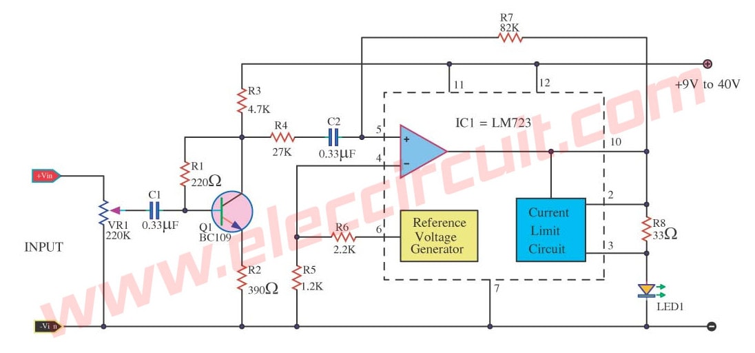 Peak Level Indicator circuit diagram