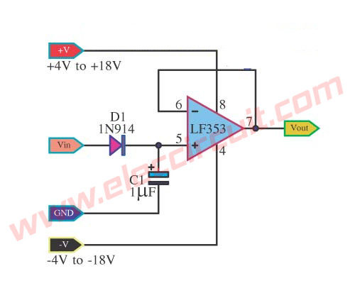 Peak Detector by IC LF353