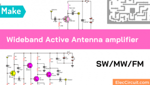 Wide band Active Antenna amplifier in SW_MW_FM bands