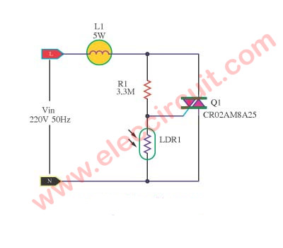 Automatic Light Dimmer Circuit