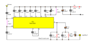 FM tuner circuit using TDA7000