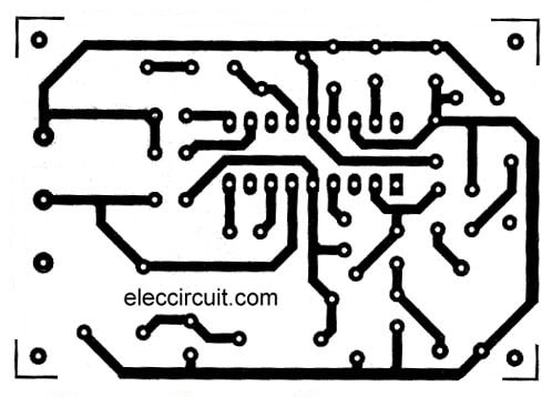 PCB copper layout of FM tuner circuit using TDA7000