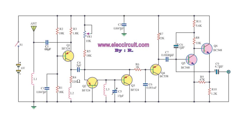 small-fm-radio-receiver Small FM radio receiver circuit