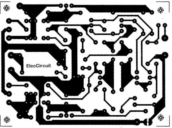 PCB layout of MOSFET 60W Amplifier