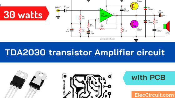TDA2030 transistor amp circuit with PCB | Electronic ...