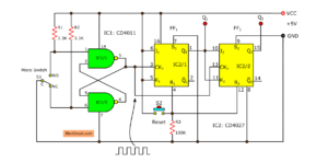 2 bit-binary counter using cd4027