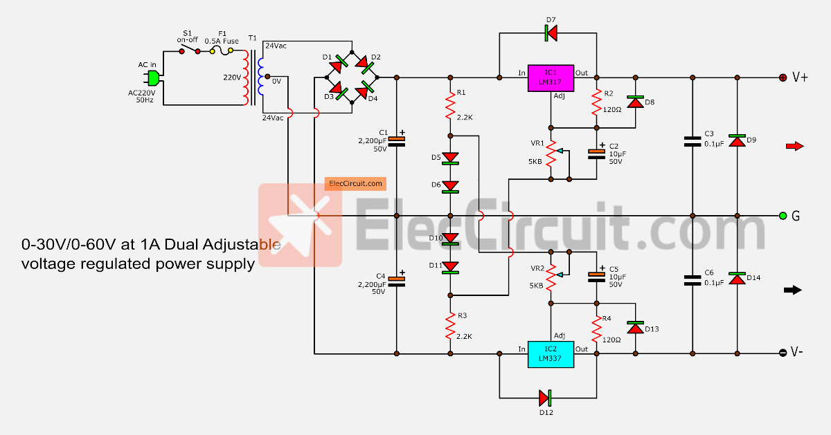 Transmitter module: Lm317 netzteil