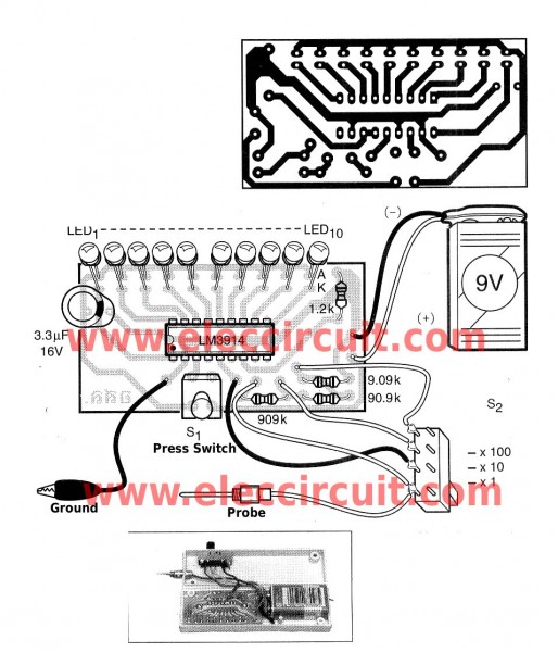 pcb-of-the-led-display-voltmeter-in-probe-model