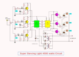 AC Dancing light 4500 watts using opto isolator