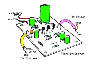 Component and wiring on PCB