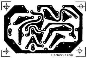 The Actual-size of Single-sided Copper PCB layout