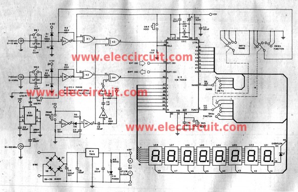 multi-function-frequency-meter-0-100mhz-by-ICM7226B