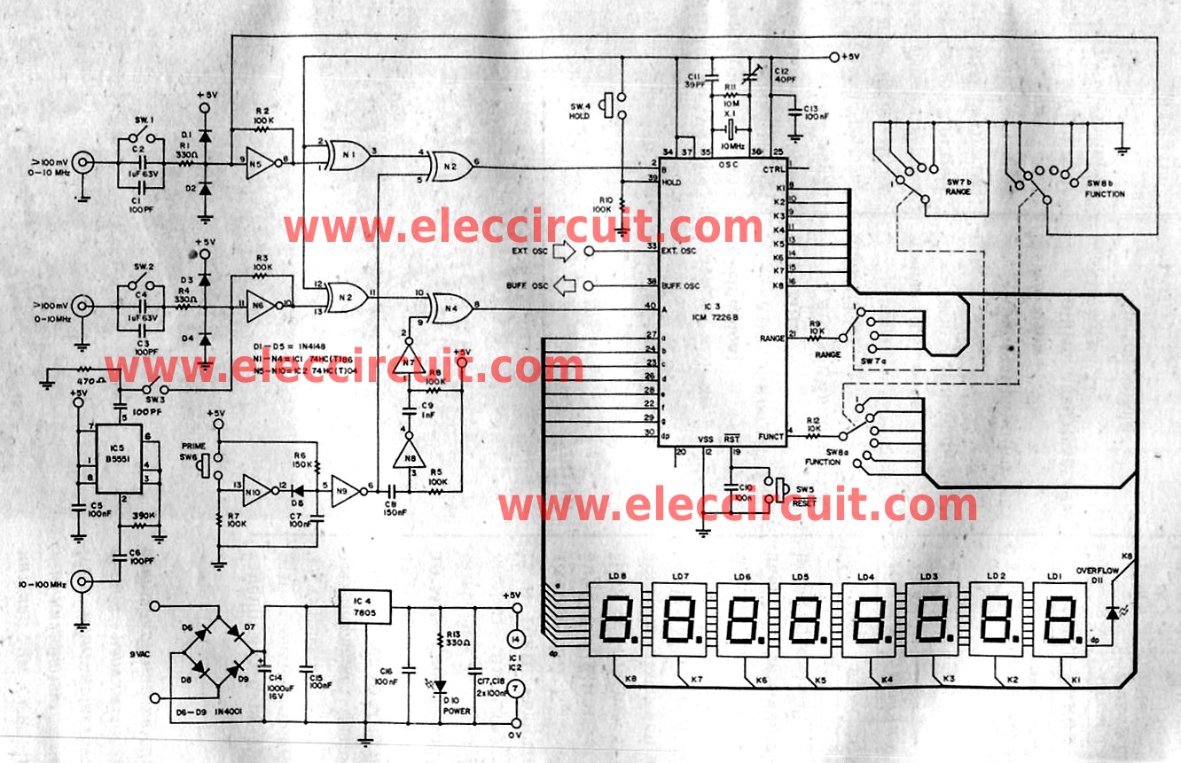 multi-function-frequency-meter-0-100mhz-by-ICM7226B