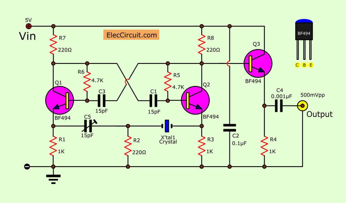 Symmetry harmonic oscillator generator Elec Circuit Electronic