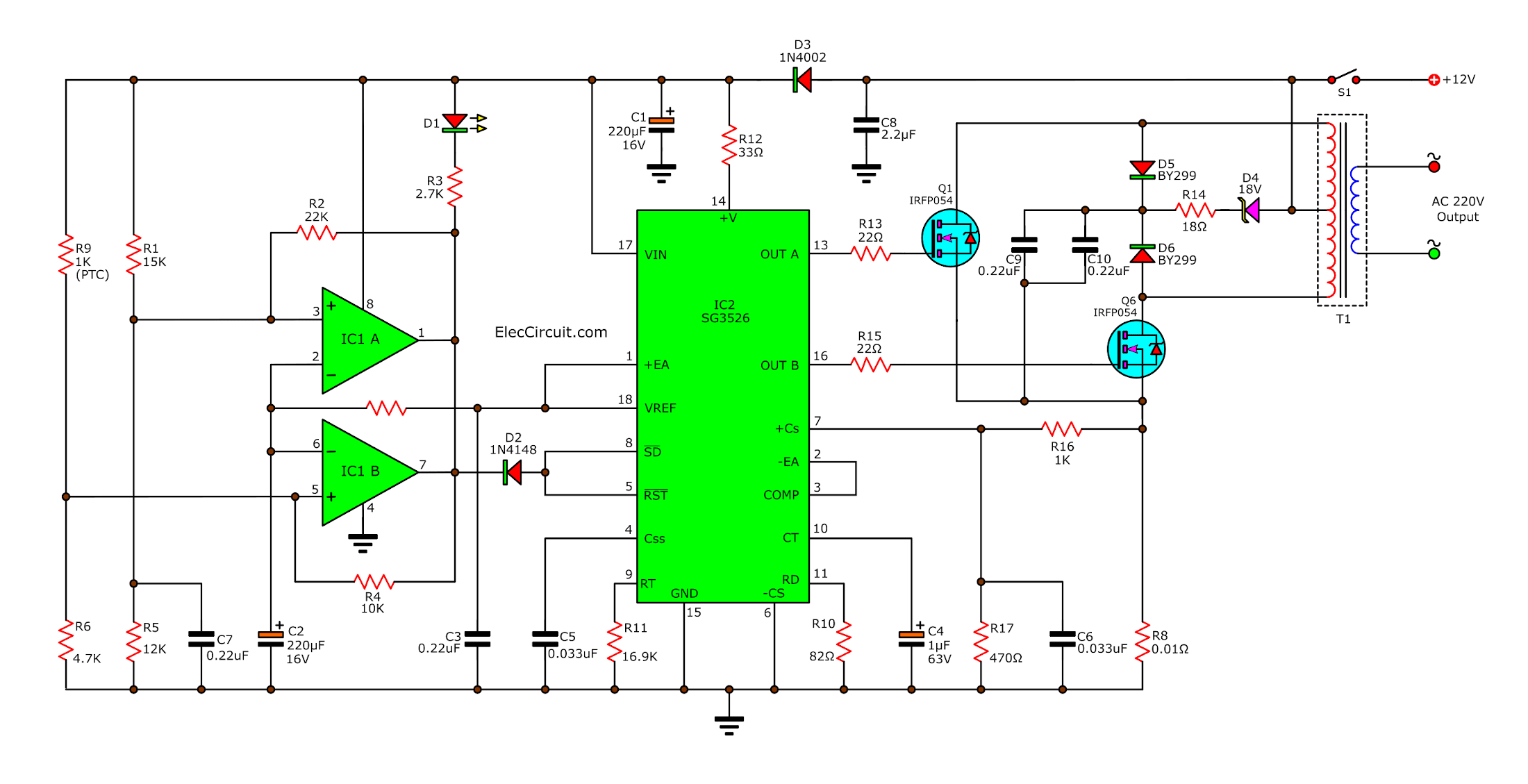 Build 200w Inverter Circuit Diagram