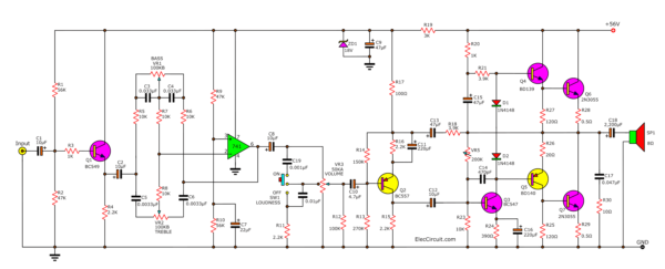 50W OTL Amplifier usiing 2N3055