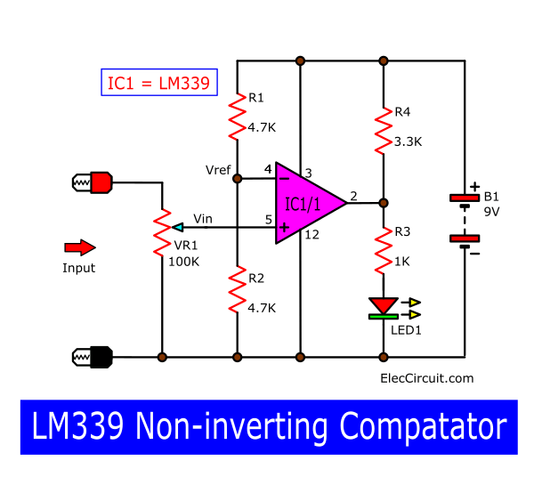 LM339 Non-inverting Compatator