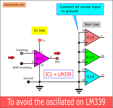 To avoid the oscillated on LM339