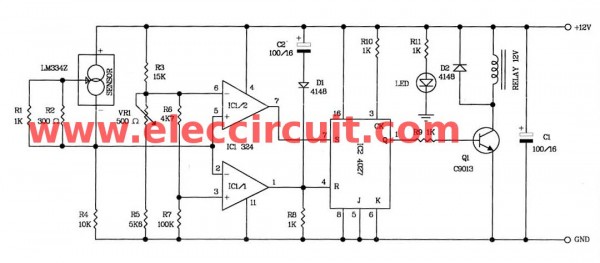 Automatic fan controller circuit diagram