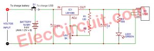 Power bank mobile charger circuit using LM1086