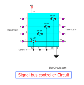 signal bus controller circuit using 4066
